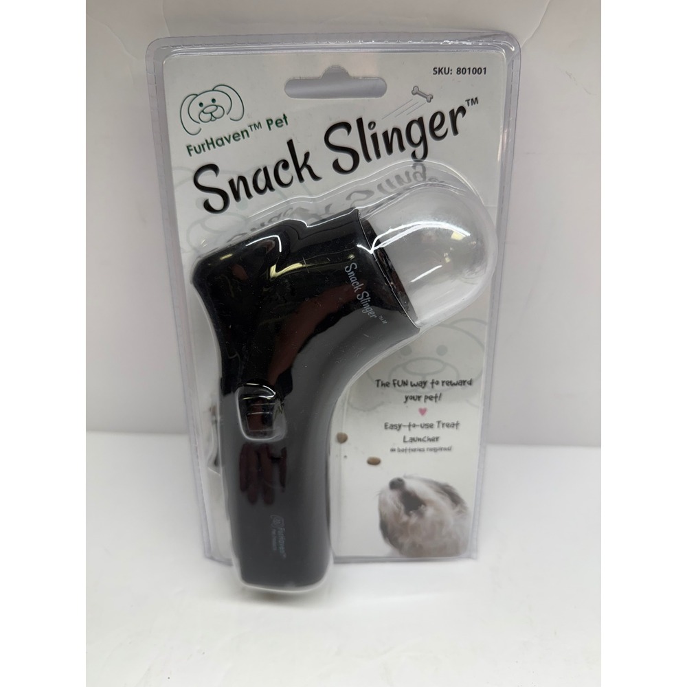 FurHaven Pet Snack Slinger Dog Treat Launcher Black 801001 New